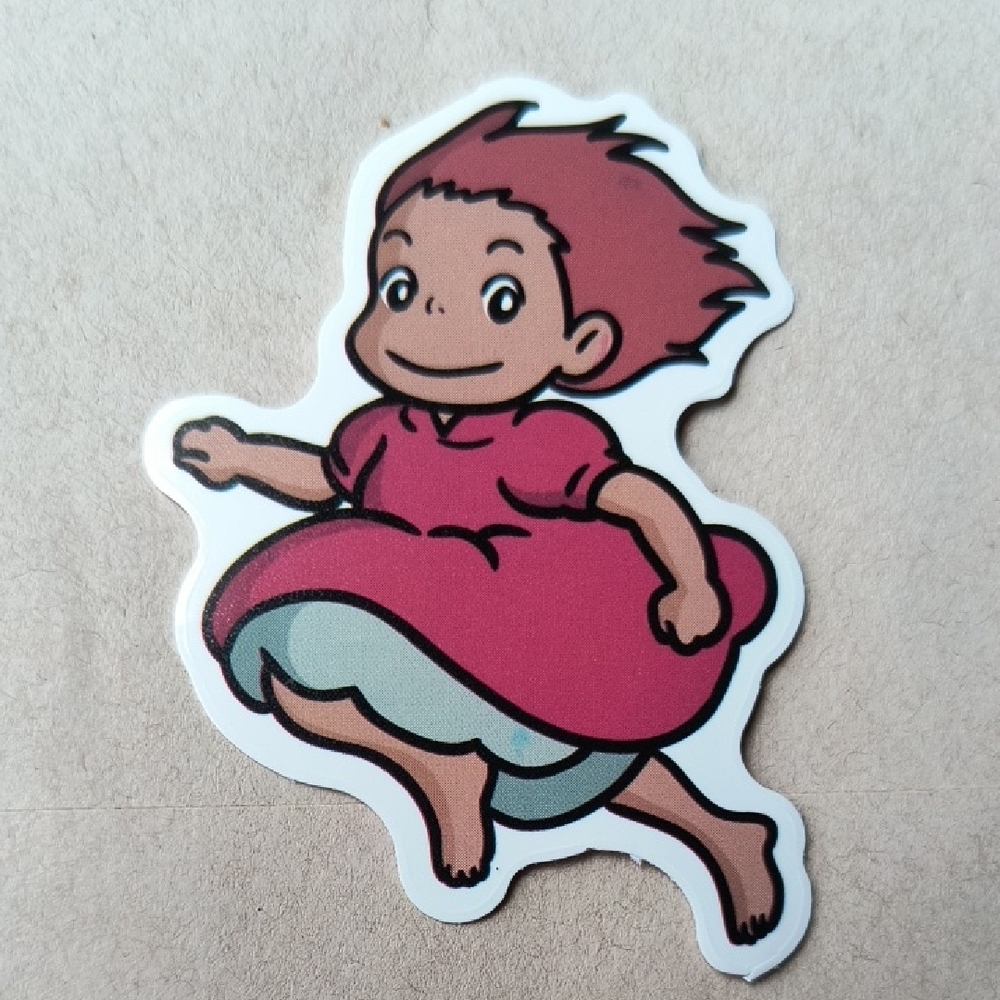 Pink Cartoon Girl Sticker for Kids Toys & Accessories Studio Ghibli Totoro